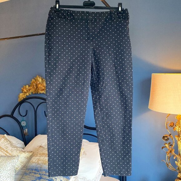 Liz Claiborne Black w White Polka Dots Emma Stretchy Capris - Picture 1 of 6